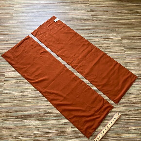 Autumn Floral Embroidered Table Runners Set of 2 Inspired Treasures India 14x45" - Picture 3 of 5